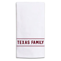 Collegiate Stripe Crimson Personalized Tea Towel