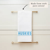 Collegiate Stripe Light Blue Personalized Tea Towel