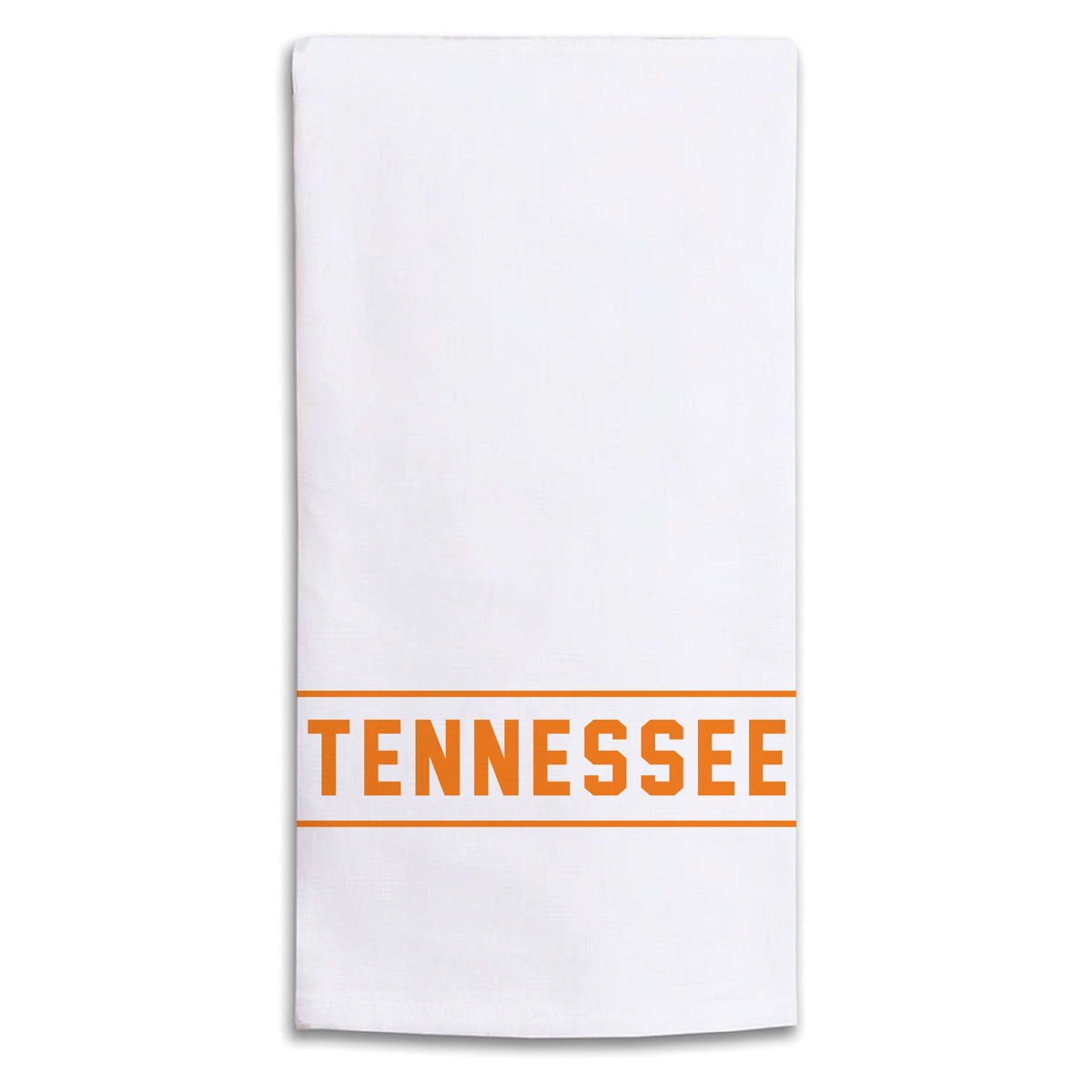 Collegiate Stripe Orange Personalized Tea Towel