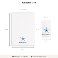 Blue Starfish Personalized Tea Towel