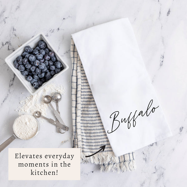 Script Personalized Tea Towel