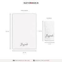 Script Personalized Tea Towel