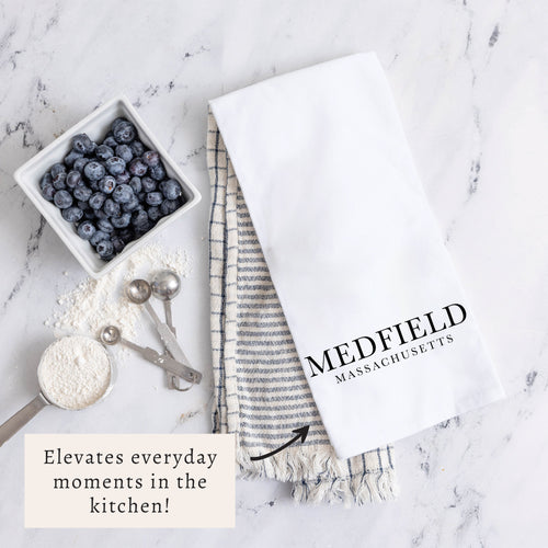 Two Line Personalized Tea Towel