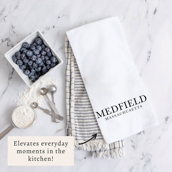Two Line Personalized Tea Towel
