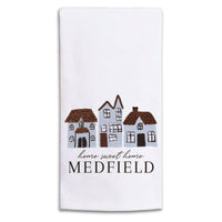 Hometown Village Personalized Tea Towel