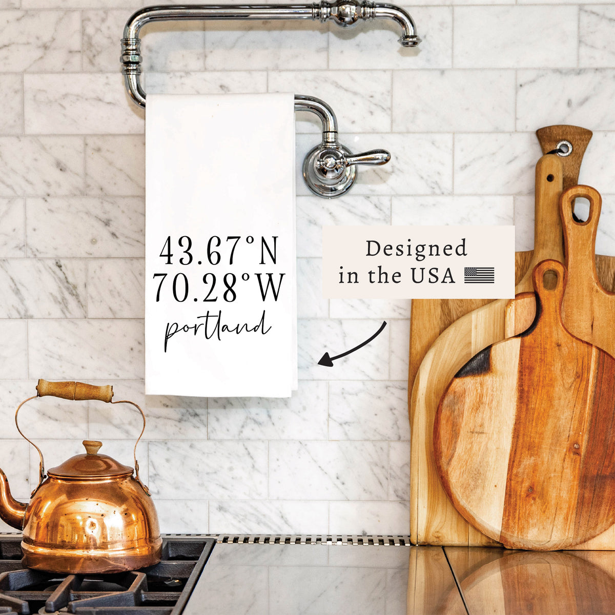 Coordinates Personalized Tea Towel