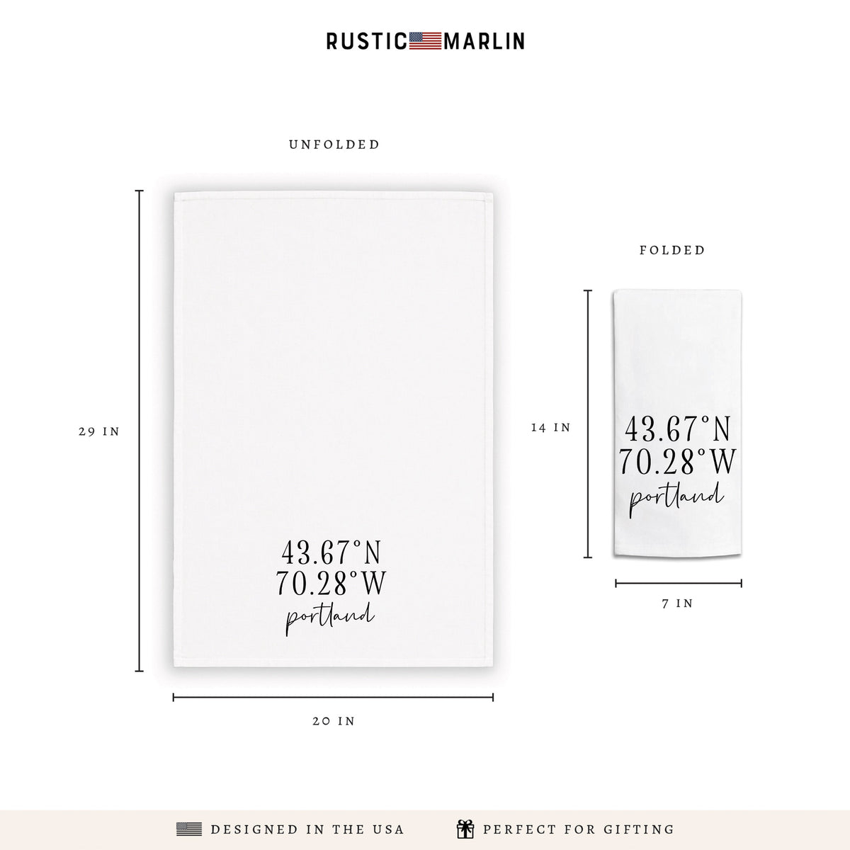 Coordinates Personalized Tea Towel