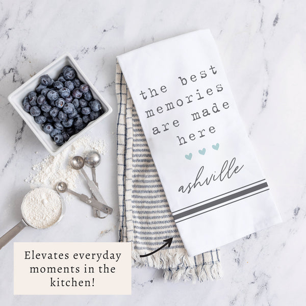 The Best Memories Personalized Tea Towel