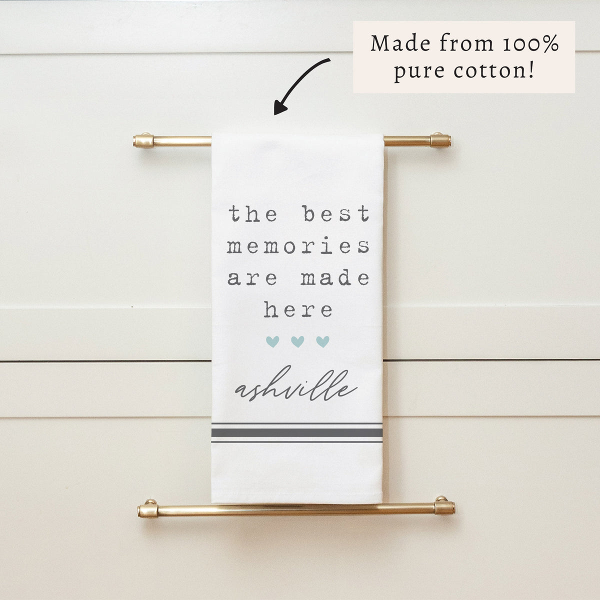 The Best Memories Personalized Tea Towel