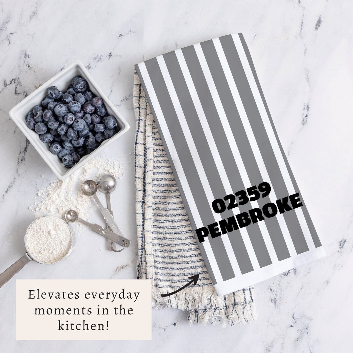 Pepper Solid Personalized Tea Towel