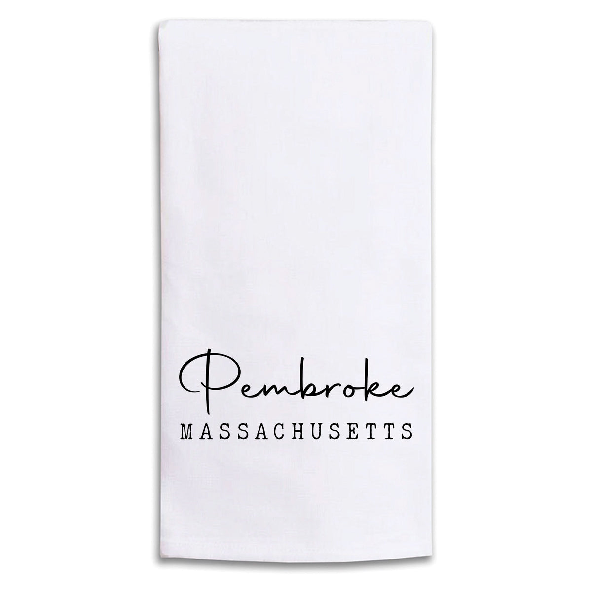 Script Typewriter Personalized Tea Towel