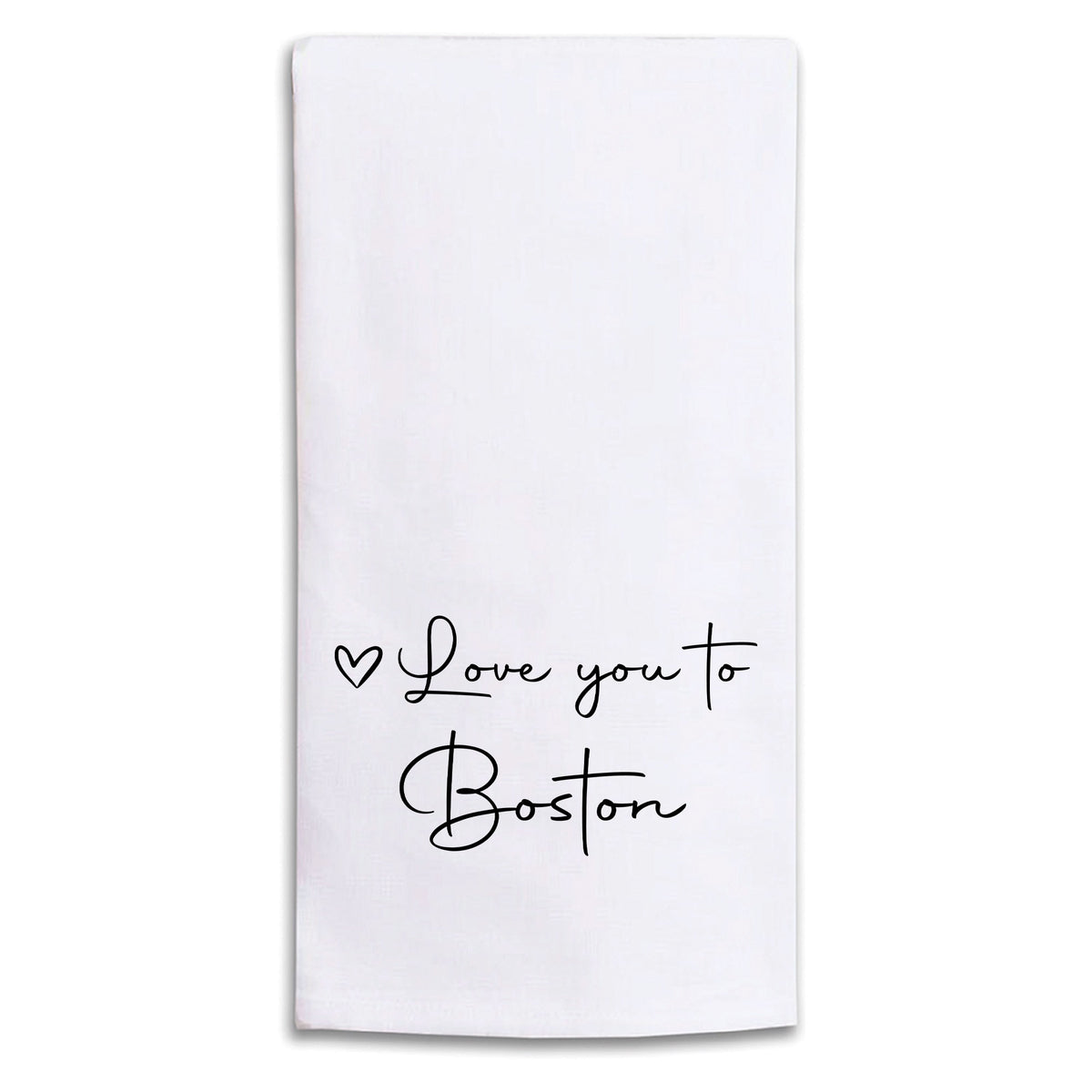 Heart Love You To Personalized Tea Towel