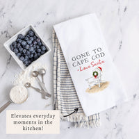 Santa Gone To Personalized Tea Towel