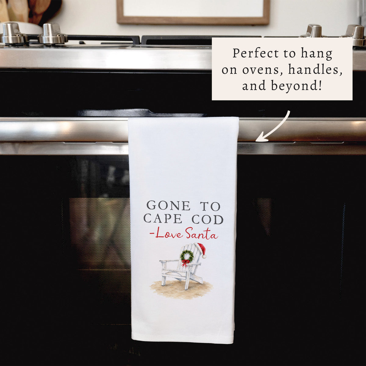 Santa Gone To Personalized Tea Towel