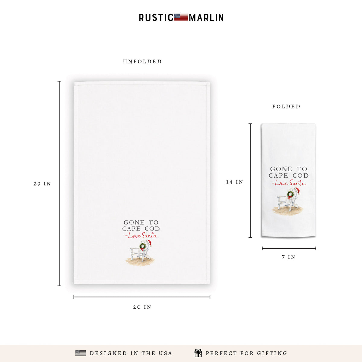 Santa Gone To Personalized Tea Towel