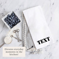 Stencil Personalized Tea Towel