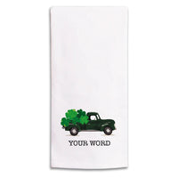 Shamrock Truck Personalized Tea Towel