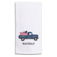 Flag Truck Personalized Tea Towel