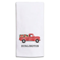 Berries Truck Personalized Tea Towel