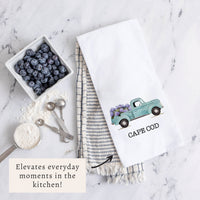 Hydrangea Truck Personalized Tea Towel