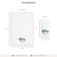 Hydrangea Truck Personalized Tea Towel