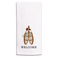 Snow Shoes Personalized Tea Towel