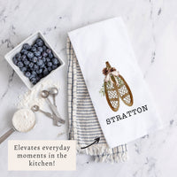 Snowshoes Personalized Tea Towel