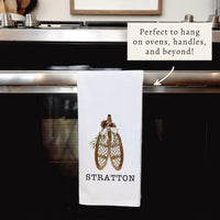 Snowshoes Personalized Tea Towel
