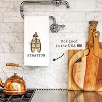 Snowshoes Personalized Tea Towel