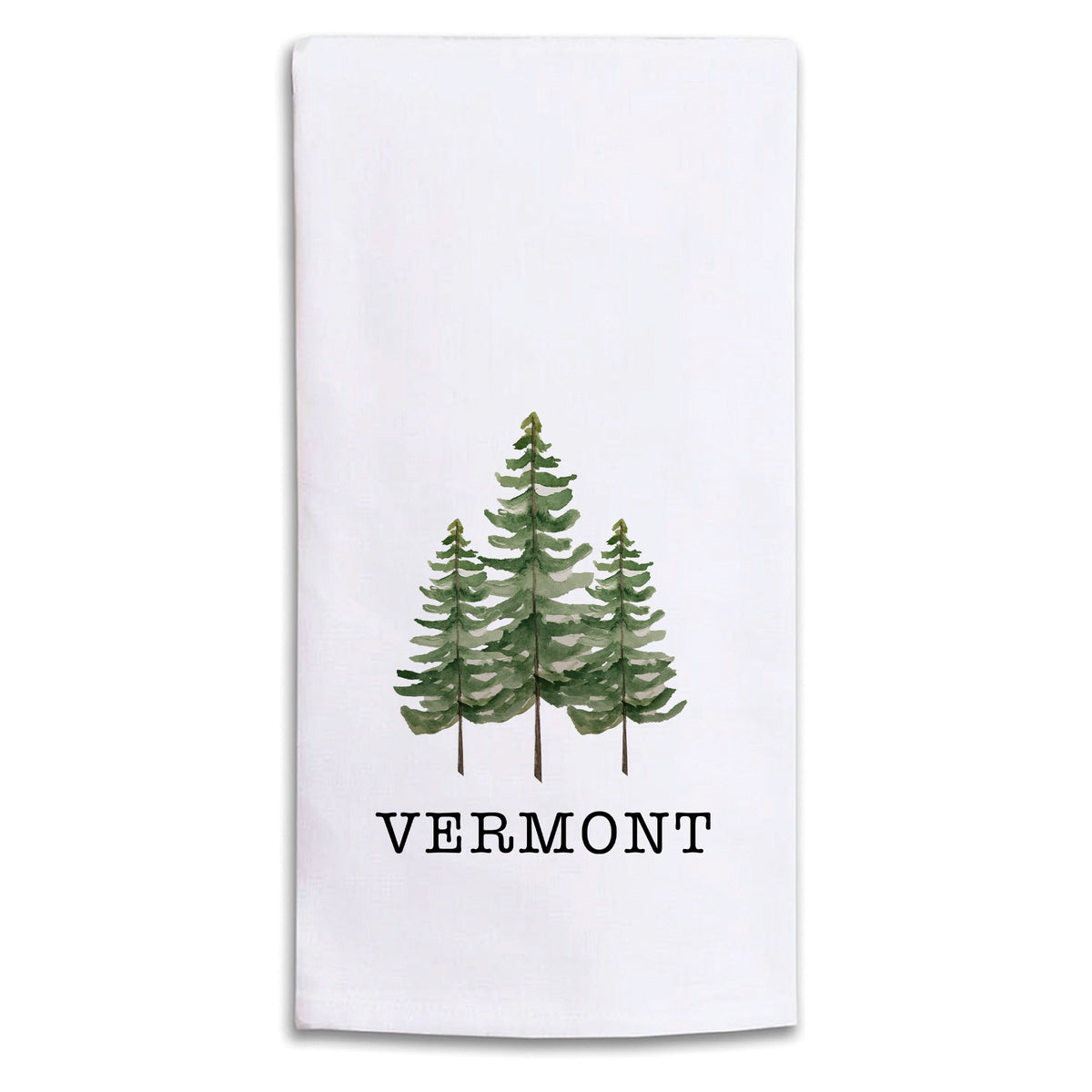 Pine Trees Personalized Tea Towel