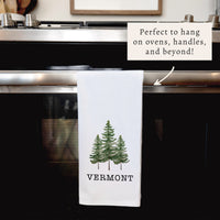 Pine Trees Personalized Tea Towel