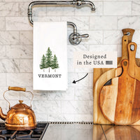 Pine Trees Personalized Tea Towel