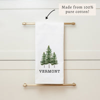 Pine Trees Personalized Tea Towel