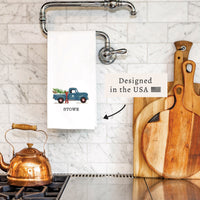 Ski Patrol Truck Personalized Tea Towel
