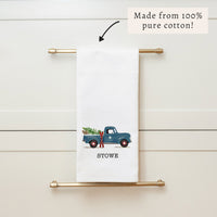 Ski Patrol Truck Personalized Tea Towel