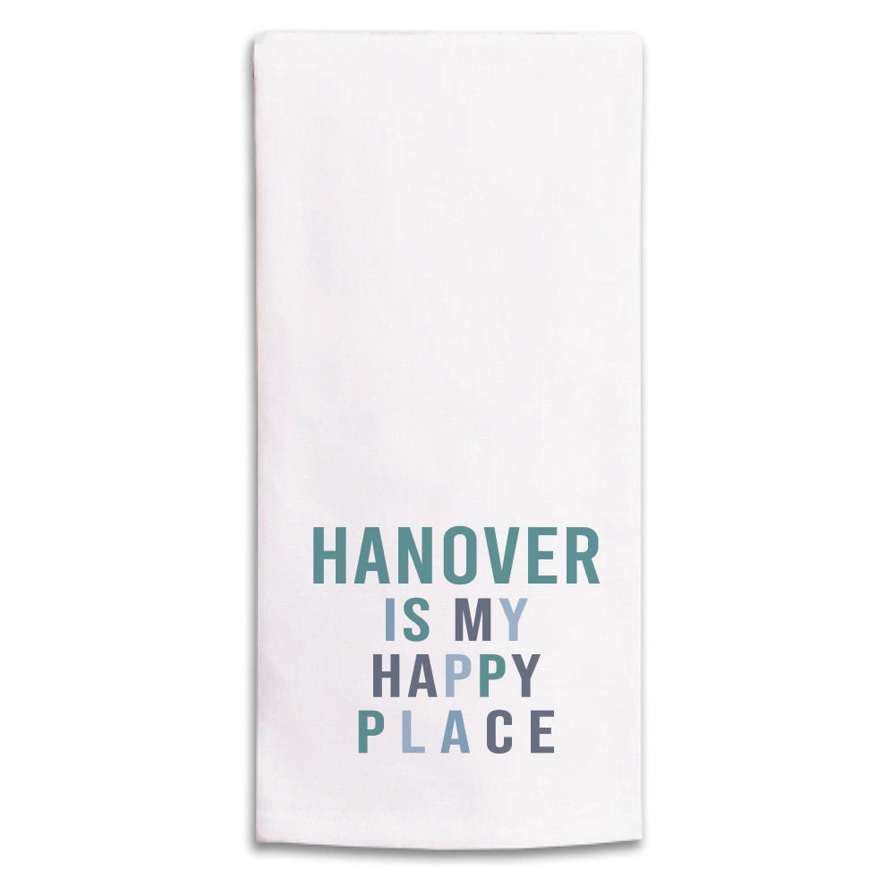 My Happy Place Personalized Tea Towel