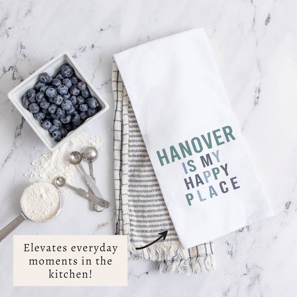 Happy Place Personalized Tea Towel
