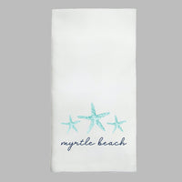 Watercolor Starfish Personalized Tea Towel