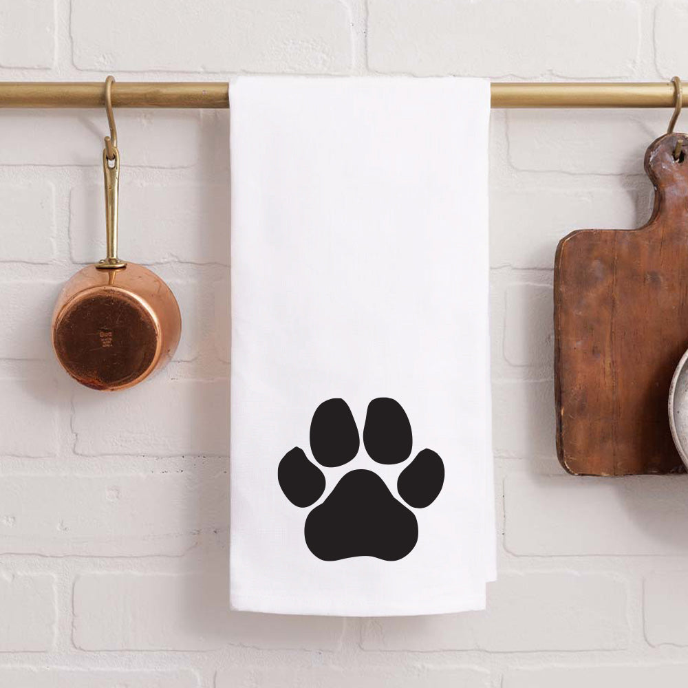 Personalized Paw Print Tea Towel