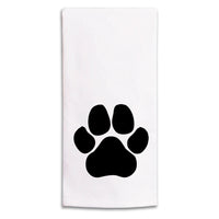 Paw Print Two Line Text Personalized Tea Towel