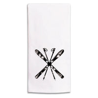 Skis Personalized Tea Towel