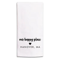 Our Happy Place Personalized Tea Towel
