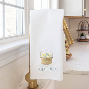 Hydrangea Lemon Basket Personalized Tea Towel