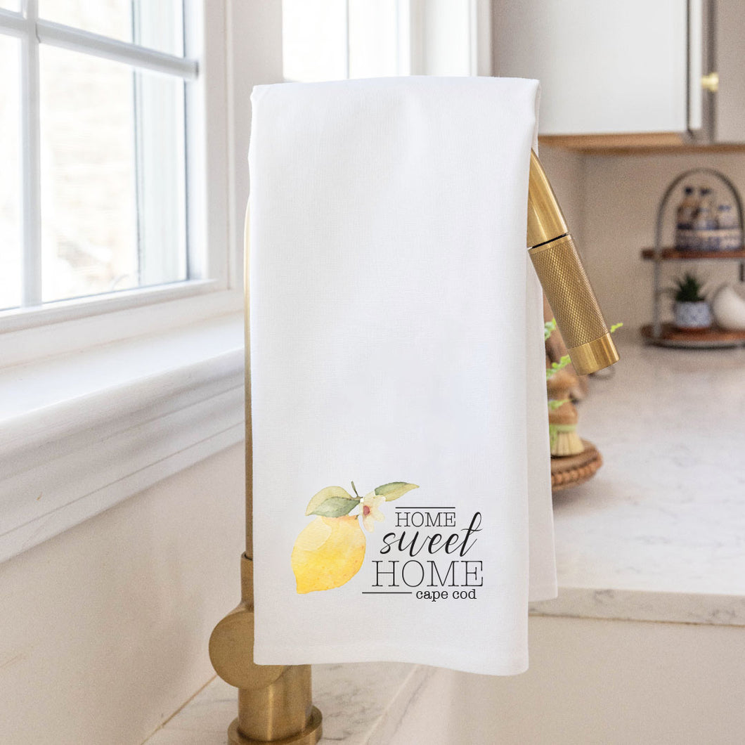 Personalized Lemon Home Sweet Home Tea Towel