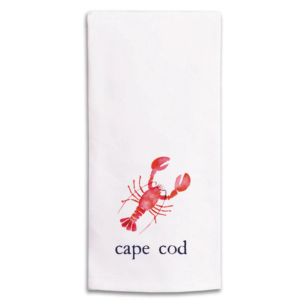 Watercolor Lobster Personalized Tea Towel