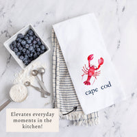 Watercolor Lobster Personalized Tea Towel