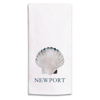 Watercolor Shell Personalized Tea Towel
