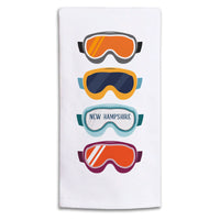 Ski Goggles Personalized Tea Towel
