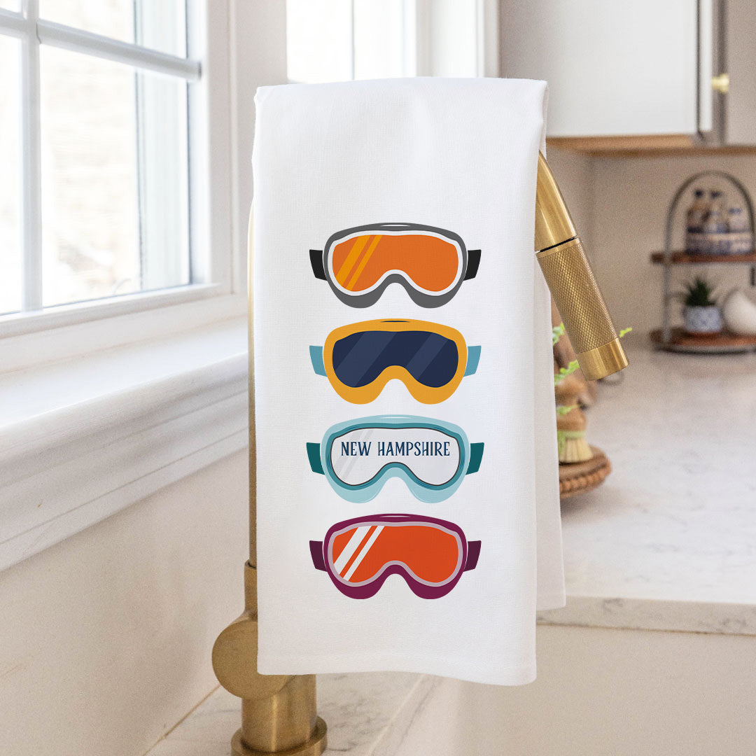 Personalized Ski Goggle Vibes Tea Towel