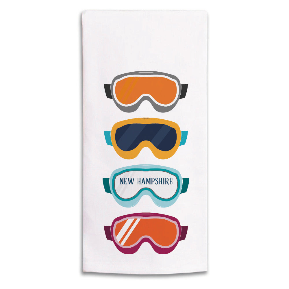 Ski Goggle Vibes Personalized Tea Towel
